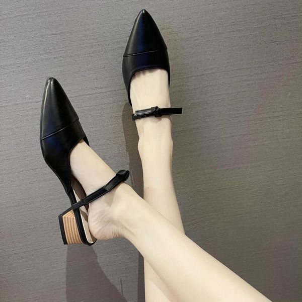 high-heeled shoes lady butterfly-knot med pointed toe square heel ladies' slippers slipers women luxury slides block cover 2021, Black
high-heeled shoes lady butterfly-knot med pointed toe square heel ladies' slippers slipers women luxury slides block cover 2021, Black