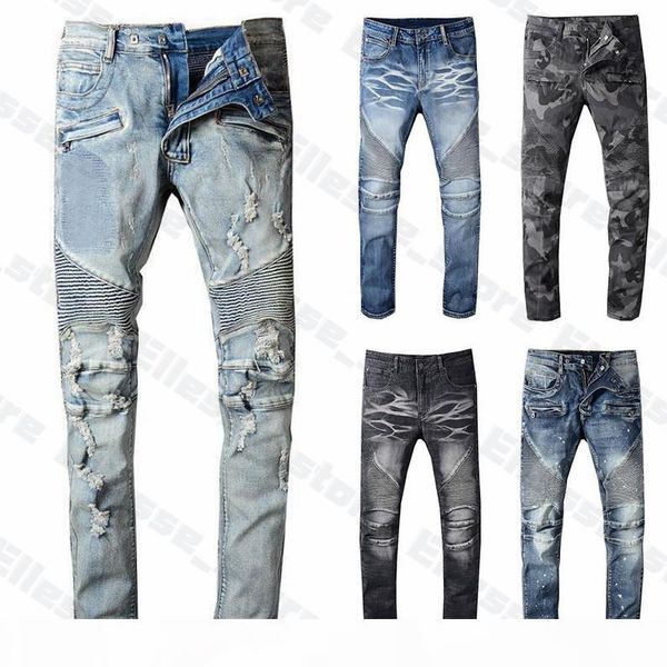 20ss mens designer jeans distressed ripped biker slim fit motorcycle biker denim for men s fashion mans pants pour hommes, Blue
20ss mens designer jeans distressed ripped biker slim fit motorcycle biker denim for men s fashion mans pants pour hommes, Blue