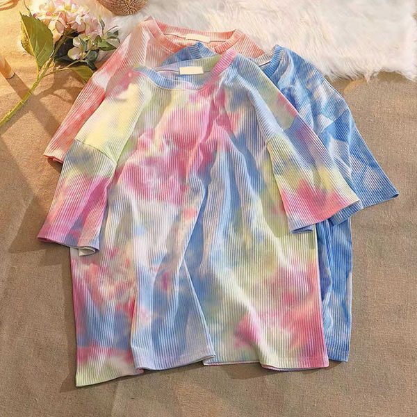 tie-dye ice silk short-sleeved t-shirt female niche design senset-shirt female 2021 new summer ins half-sleeved female y0621, White
tie-dye ice silk short-sleeved t-shirt female niche design senset-shirt female 2021 new summer ins half-sleeved female y0621, White