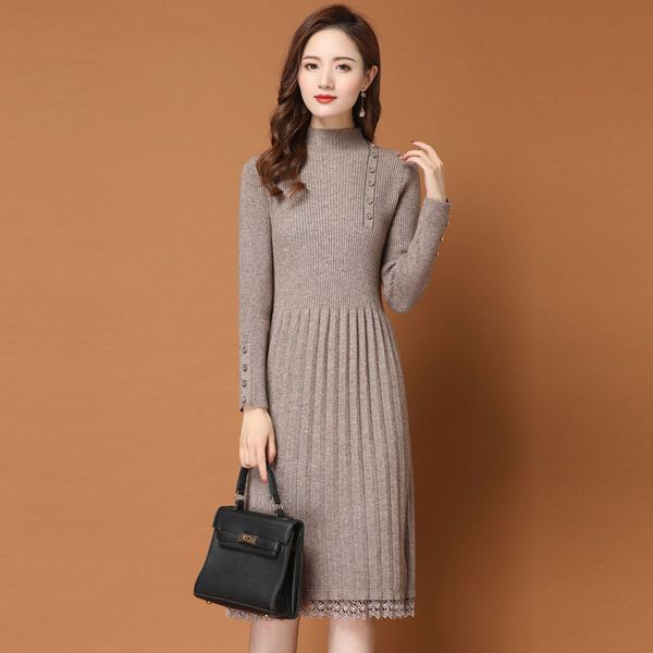 new fashionable 2021 female winter long sweater dress warm pullovers knit shirts elegant lady dresses in lace y478 6myb, Black;gray
new fashionable 2021 female winter long sweater dress warm pullovers knit shirts elegant lady dresses in lace y478 6myb, Black;gray