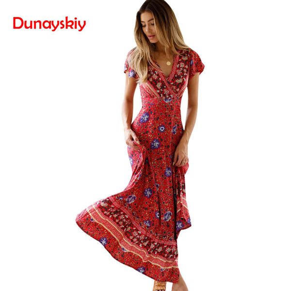 new popular 2020 summer women v-neck short sleeve boho bohemian floral print high split beach long dress wrap maxi dresses y200623, Black;pink
new popular 2020 summer women v-neck short sleeve boho bohemian floral print high split beach long dress wrap maxi dresses y200623, Black;pink