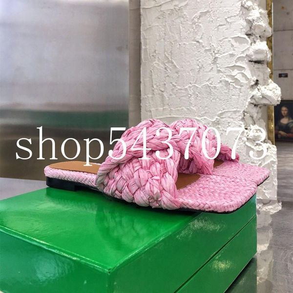 2021 new lafite grass braided beach slippers woman flat square toe hand woven sandals summer sweety color comfort vacation shoes, Black
2021 new lafite grass braided beach slippers woman flat square toe hand woven sandals summer sweety color comfort vacation shoes, Black