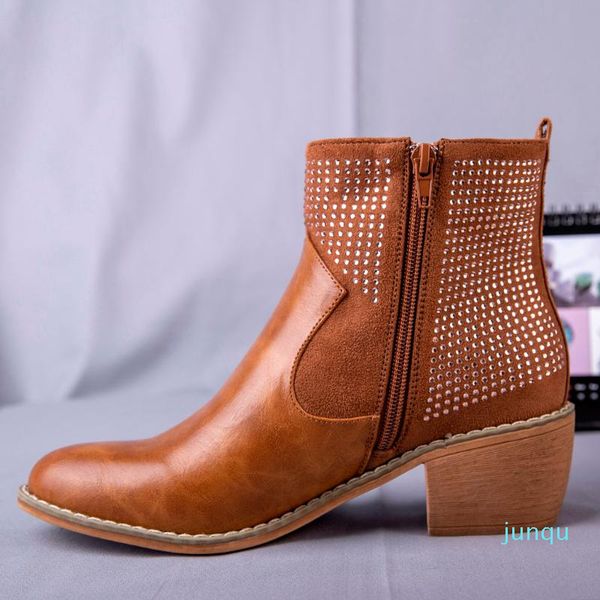 wholesale-boots women ankle 2021 autumn female casual shoes woman square heel fashion pointed toe zipper solid comfortable, Black
wholesale-boots women ankle 2021 autumn female casual shoes woman square heel fashion pointed toe zipper solid comfortable, Black