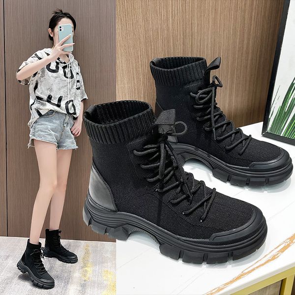 martin women's british style 2021 fashion trend ins short spring and autumn single thin socks boots show small feet, Black
martin women's british style 2021 fashion trend ins short spring and autumn single thin socks boots show small feet, Black