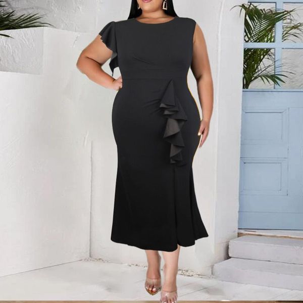 plus size dresses 5xl african women dress sleeveless summer ruffles patchwork mermaid party robe elegant office lady maxi vestido, Black
plus size dresses 5xl african women dress sleeveless summer ruffles patchwork mermaid party robe elegant office lady maxi vestido, Black