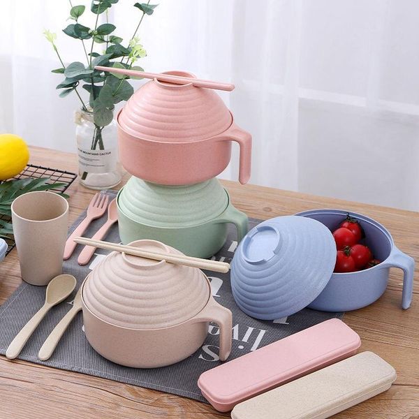 bowls 5pcs wheat straw tableware single instant noodle bowl salad cutlery cup set anti-drop microwave oven available
bowls 5pcs wheat straw tableware single instant noodle bowl salad cutlery cup set anti-drop microwave oven available