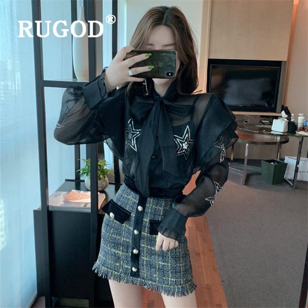 women's blouses & shirts rugod korean style bow-knot star sequins blouse ladies +camisolefashion 2021 two piece set women, White
women's blouses & shirts rugod korean style bow-knot star sequins blouse ladies +camisolefashion 2021 two piece set women, White
