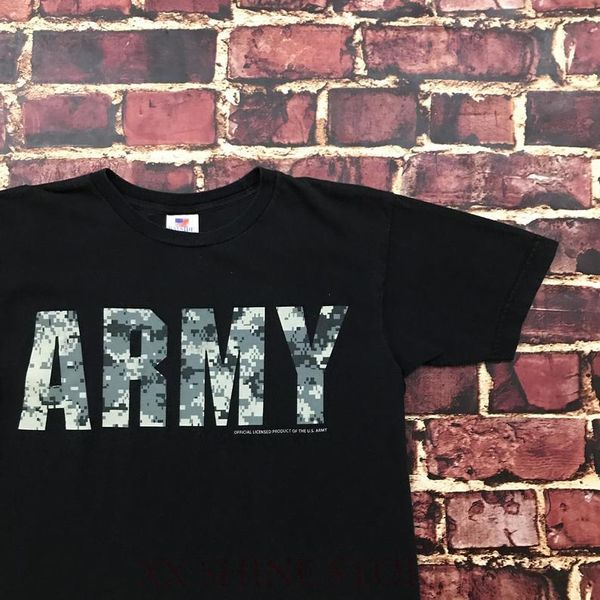 men's t-shirts vintage army shirt camo text graphic tee us t-shirt mens small in black minimalist grunge aesthetic, White;black
men's t-shirts vintage army shirt camo text graphic tee us t-shirt mens small in black minimalist grunge aesthetic, White;black