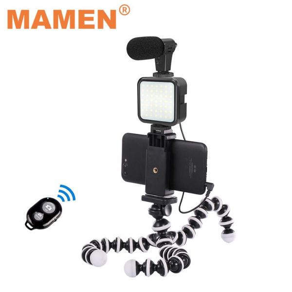 mamen professional vlog pgraphy kits with microphone fill light tripod remote control for smartphone camera video shooting
mamen professional vlog pgraphy kits with microphone fill light tripod remote control for smartphone camera video shooting