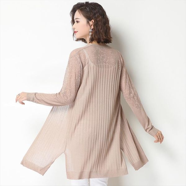women hollow out knitwear sweater summer spring lady see through knit cardigan long sleeve thin outwear, White;black
women hollow out knitwear sweater summer spring lady see through knit cardigan long sleeve thin outwear, White;black