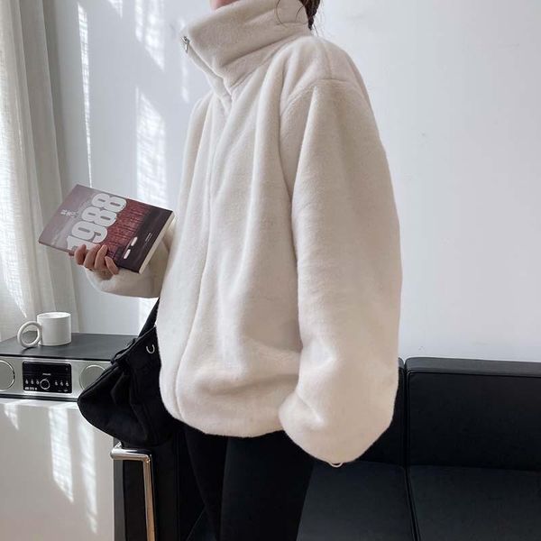 women's fur & faux 2021 autumn and winter coat women fashion loose coats stand-up collar one piece of elegant warm short, Black
women's fur & faux 2021 autumn and winter coat women fashion loose coats stand-up collar one piece of elegant warm short, Black