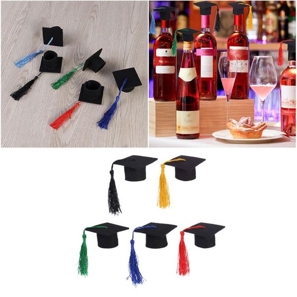 5 pcs mini graduation cap bottle decorative tassel cap fancy dr graduated bachelor hat for bottle decoration (red/blac
5 pcs mini graduation cap bottle decorative tassel cap fancy dr graduated bachelor hat for bottle decoration (red/blac