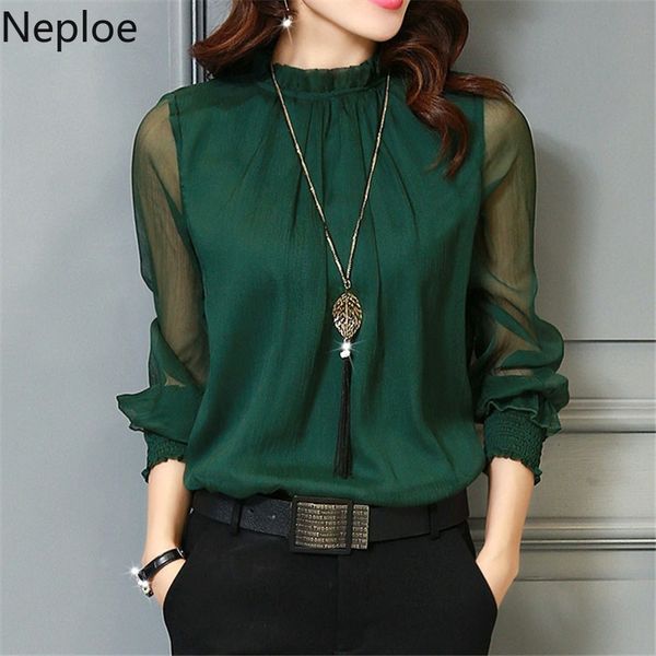 chiffon blouse new women long sleeve stand neck work wear shirts elegant lady blouses casual solid color blusas 32746 210308, White
chiffon blouse new women long sleeve stand neck work wear shirts elegant lady blouses casual solid color blusas 32746 210308, White