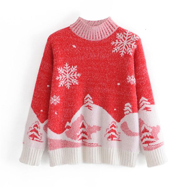 2021 new fashion o-neck christmas sweaters women long sleeve snowflake print knitted female pullover chic ladies jumper wpr5, White;black 
2021 new fashion o-neck christmas sweaters women long sleeve snowflake print knitted female pullover chic ladies jumper wpr5, White;black