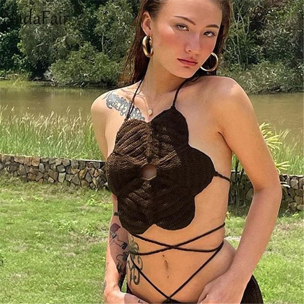 women's tanks & camis nadafair flower shape knitted summer backless 2021off shoulder tank ring halter mini cute y2k crop women, White
women's tanks & camis nadafair flower shape knitted summer backless 2021off shoulder tank ring halter mini cute y2k crop women, White