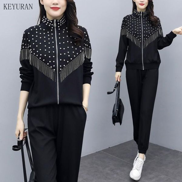 spring autumn tracksuit women two piece set rivet tassel long sleeve sweatshirt and pants leisure sports suit casual outfits, White
spring autumn tracksuit women two piece set rivet tassel long sleeve sweatshirt and pants leisure sports suit casual outfits, White