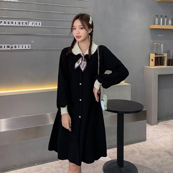 maternity dresses black pink sweater long lantern sleeve turn-down collar bowtie pregnant women dress office lady elegant a-line, White
maternity dresses black pink sweater long lantern sleeve turn-down collar bowtie pregnant women dress office lady elegant a-line, White