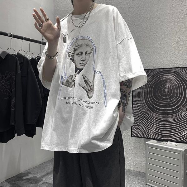 men's t-shirts funny t shirt men 2021 summer oversized loose fit casual shirts short sleeve tee fashion clohting male brand, White;black
men's t-shirts funny t shirt men 2021 summer oversized loose fit casual shirts short sleeve tee fashion clohting male brand, White;black