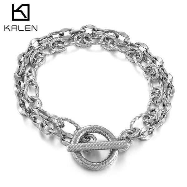 kalen golden punk style id cable chain stainless steel fashion trend men's bracelet, Black
kalen golden punk style id cable chain stainless steel fashion trend men's bracelet, Black