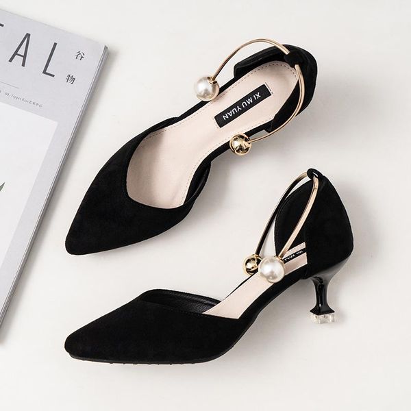 pearl metal ball decorate velvet sandals women stiletto cover glass high heels sandalias pointed toe 3-ways wearing sandale 2021, Black
pearl metal ball decorate velvet sandals women stiletto cover glass high heels sandalias pointed toe 3-ways wearing sandale 2021, Black