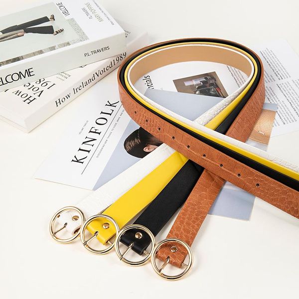 belts 105x2.8cm ladies designer round buckle women's of jeans 2021 female student waist belt, Black;brown
belts 105x2.8cm ladies designer round buckle women's of jeans 2021 female student waist belt, Black;brown