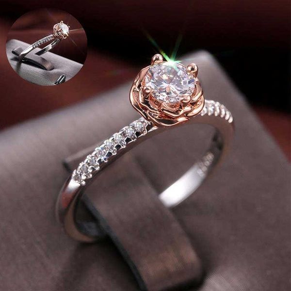 wedding rings fashion women's rose full claw set with zircon ring elegant two color size 6-10, Slivery;golden
wedding rings fashion women's rose full claw set with zircon ring elegant two color size 6-10, Slivery;golden