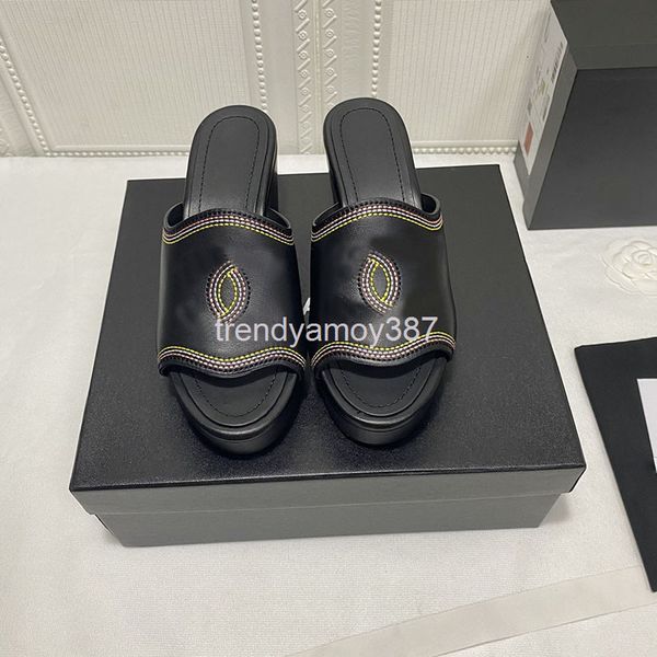 slippers wind summer women's fashion slope heel high-heeled flip flops thick soles wear sandals shoes, Black
slippers wind summer women's fashion slope heel high-heeled flip flops thick soles wear sandals shoes, Black