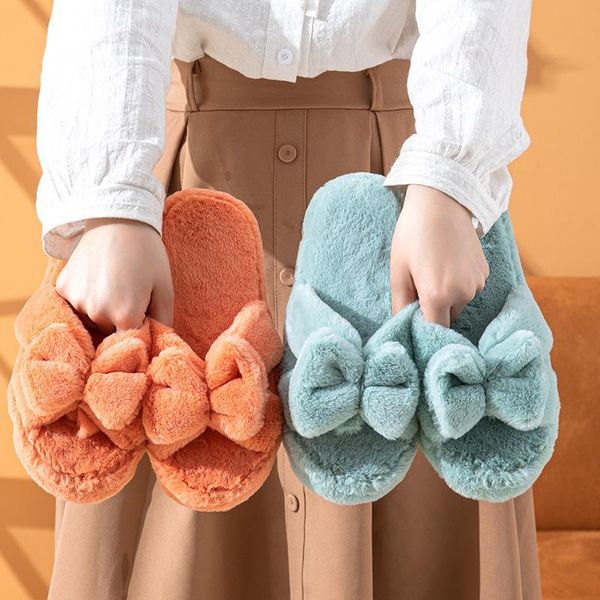 slippers winter fur hair women's indoor home wooden floor warmth soft-soled house slipper butterfly-knot cotton shoes, Black
slippers winter fur hair women's indoor home wooden floor warmth soft-soled house slipper butterfly-knot cotton shoes, Black