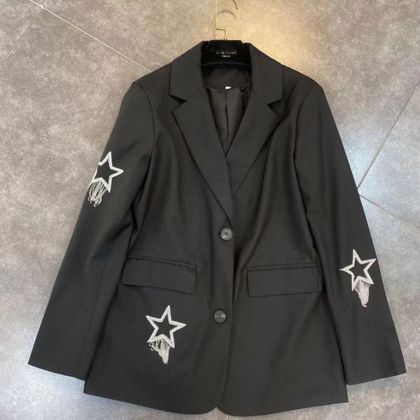 2021 New Spring Solid Black Lapel Long Sleeve Encrusted with Diamond Single-breasted Freestyle Stars Jacket A72u, White;black
2021 New Spring Solid Black Lapel Long Sleeve Encrusted with Diamond Single-breasted Freestyle Stars Jacket A72u, White;black
