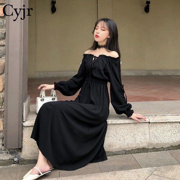 dressed in woman slash neck slit bow-up puff sleeves elegant dress party ladies solid all-match korean empire new 0gzt, Black;gray
dressed in woman slash neck slit bow-up puff sleeves elegant dress party ladies solid all-match korean empire new 0gzt, Black;gray