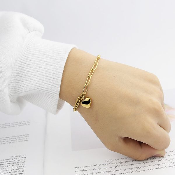 punk style new jewelry stainless steel bracelet love heart pendant for womens party gifts wholesale, Black
punk style new jewelry stainless steel bracelet love heart pendant for womens party gifts wholesale, Black