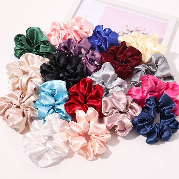 soft satin silk bright solid color scrunchies elastic hair bands ties for women girls ponytail holder hair rope hair accessories, Pink
soft satin silk bright solid color scrunchies elastic hair bands ties for women girls ponytail holder hair rope hair accessories, Pink