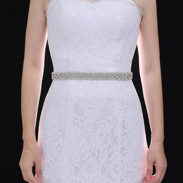 wedding sashes women's rhinestones belt diamond dress crystal satin sash handmade dresses for bride, White
wedding sashes women's rhinestones belt diamond dress crystal satin sash handmade dresses for bride, White