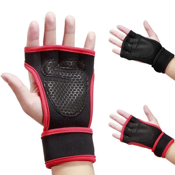 wrist support 1 pair gym gloves weight lifting training women men fitness sports body building gymnastics grips hand palm protector, Black;red
wrist support 1 pair gym gloves weight lifting training women men fitness sports body building gymnastics grips hand palm protector, Black;red