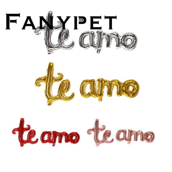 party decoration 1pc valentine's day balloon spanish stript te amo aluminum foil rose gold proposal gift
party decoration 1pc valentine's day balloon spanish stript te amo aluminum foil rose gold proposal gift