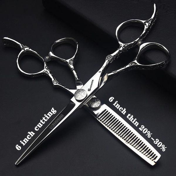 hair scissors barber shop 6 inch japanese hairdressing 440c steel non-slip logo wear-resistant for sharp thin stylist
hair scissors barber shop 6 inch japanese hairdressing 440c steel non-slip logo wear-resistant for sharp thin stylist
