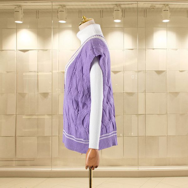 spring new 2021 women casual loose v-neck loose sleeveless patchwork panelled purple striped knitting vest coat 8y609, Black;brown
spring new 2021 women casual loose v-neck loose sleeveless patchwork panelled purple striped knitting vest coat 8y609, Black;brown