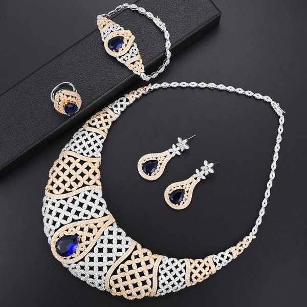 earrings & necklace luxury blossom crystal dubai jewelry sets for women earings bangle ring fashion parure bijoux femme, Silver
earrings & necklace luxury blossom crystal dubai jewelry sets for women earings bangle ring fashion parure bijoux femme, Silver
