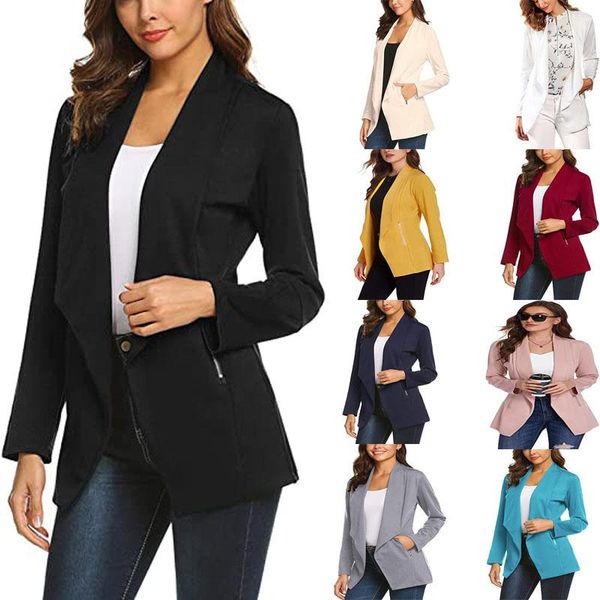 women's suits & blazers 2021 spring autumn elegant jacket slim cardigan work office suit 3/4 sleeve formal coat women, White;black
women's suits & blazers 2021 spring autumn elegant jacket slim cardigan work office suit 3/4 sleeve formal coat women, White;black