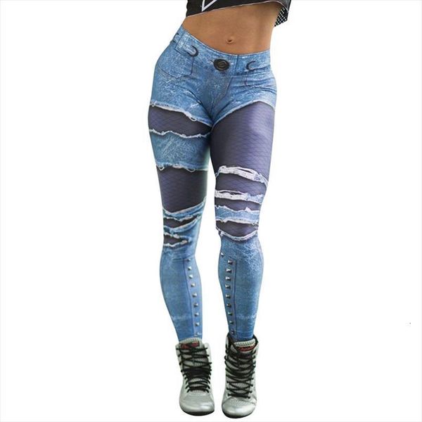 pocket hole imitation denim hip women leggings athletic pants digital printing leggins mujer clothing, Black
pocket hole imitation denim hip women leggings athletic pants digital printing leggins mujer clothing, Black