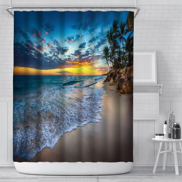 shower curtains beach sunset scenery curtain set with 12 hooks bathroom decoration
shower curtains beach sunset scenery curtain set with 12 hooks bathroom decoration