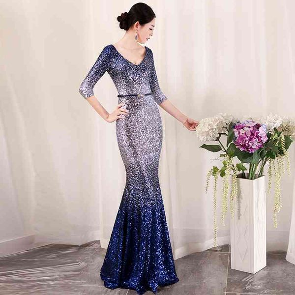 banquet female 2021 new autumn atmospheric fishtail sequin evening host long dress, White;black
banquet female 2021 new autumn atmospheric fishtail sequin evening host long dress, White;black