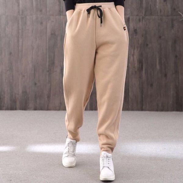 women's pants & capris 2021 winter warm cotton plus velvet thick sweatpants students loose comfortable high waist harem casual 4xl, Black;white
women's pants & capris 2021 winter warm cotton plus velvet thick sweatpants students loose comfortable high waist harem casual 4xl, Black;white