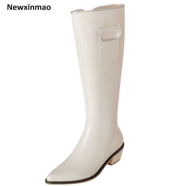 boots side zipper knee high for women wide calf genuine leather heels winter party working shoes woman, Black
boots side zipper knee high for women wide calf genuine leather heels winter party working shoes woman, Black