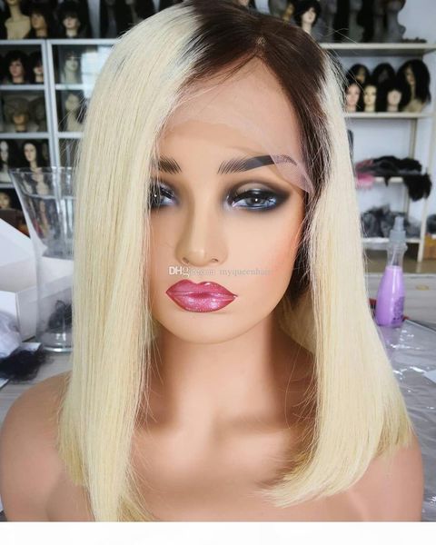 lace front virgin human hair blonde color 1b 613 straight transparent bob wigs 150% ombre color full lace wigs, Black;brown
lace front virgin human hair blonde color 1b 613 straight transparent bob wigs 150% ombre color full lace wigs, Black;brown