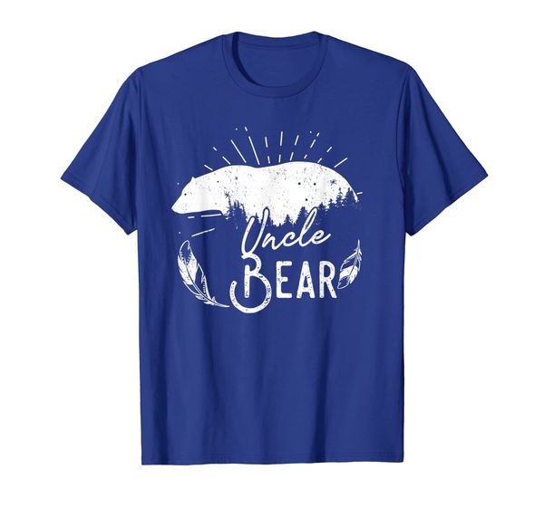 uncle bear matching family camping hiking t-shirt, White;black
