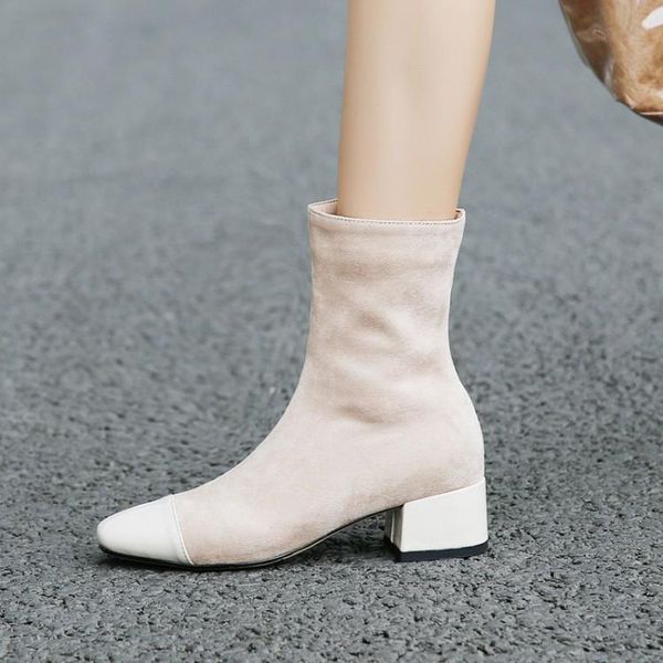 boots big size 11 12 13 suede-faced square-headed with thick heels, short barrel side zipper stretch cloth, Black
boots big size 11 12 13 suede-faced square-headed with thick heels, short barrel side zipper stretch cloth, Black