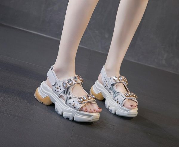 leather sandals women's summer new style sponge cake thick-soled rhinestone leisure beach women's roman shoes, Black
leather sandals women's summer new style sponge cake thick-soled rhinestone leisure beach women's roman shoes, Black