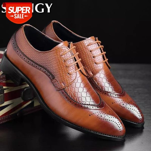 new classic men shoes pointed toe crocodile pattern slip-on solid color print men's shoes business formal males oxford #iw93
new classic men shoes pointed toe crocodile pattern slip-on solid color print men's shoes business formal males oxford #iw93