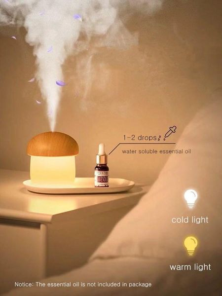 wood grain mini mushroom humidifier air essential oil diffuser humidifier ultrasonic usb mist maker with warm light
wood grain mini mushroom humidifier air essential oil diffuser humidifier ultrasonic usb mist maker with warm light